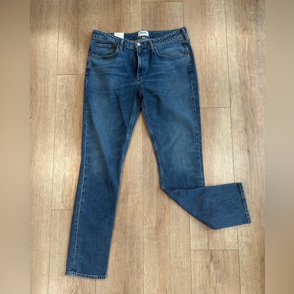 AGOLDE High Rise Straight Jeans 30 Medium Wash 31” Inseam Classic Fit
